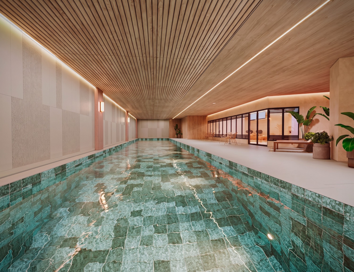 Piscina coberta aquecida