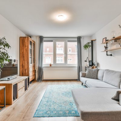 The cozy living room of a modern apartment