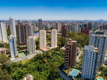 Vista aérea da região